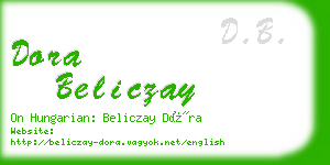 dora beliczay business card